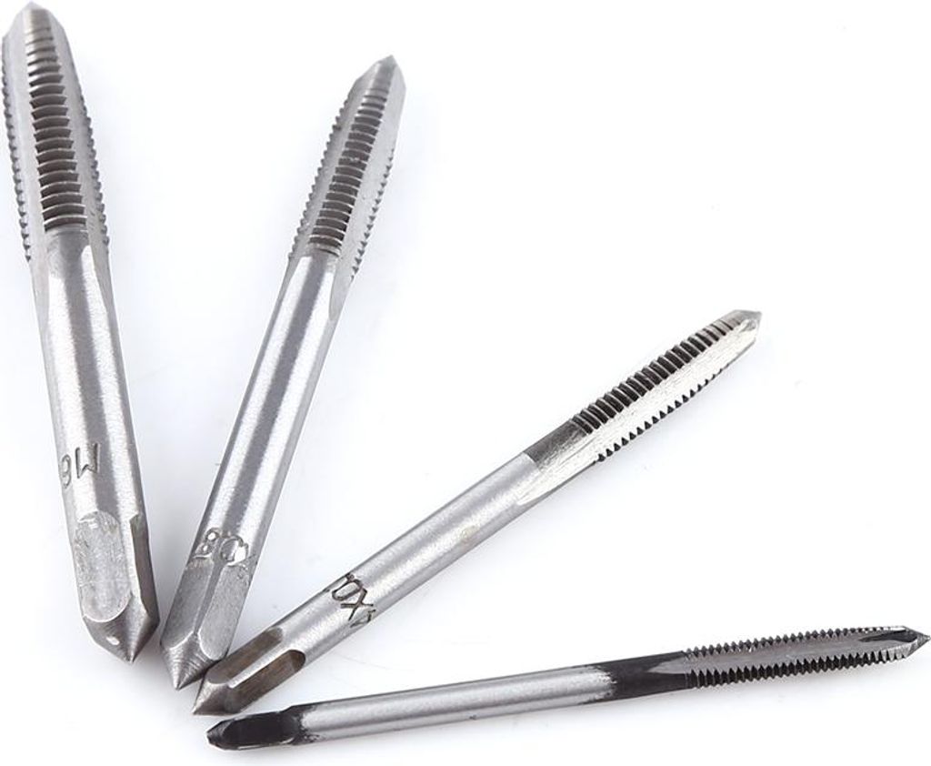 Handgewindebohrer-Schlüsselgriff mit 4 geraden Gewindebohrern M3/M4/M5/M6