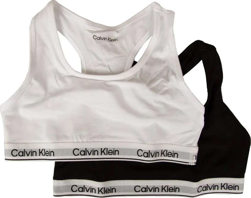 Offerta 2 Bralette Calvin Klein Bambina XXL 14-16 Anni Cotone G80G800710