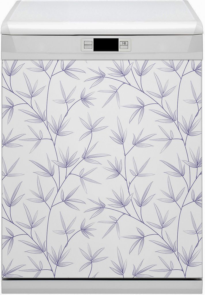 Geschirrspüle Magnet für Spülmaschine Magnetmatte Küche Magnete Dekorative 60x80 cm - Blatt