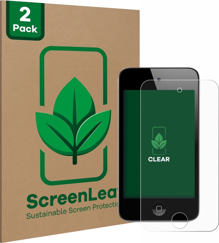 2x ScreenLeaf Schutzfolie für Apple iPod Touch (4. Gen.) nachhaltiger Displayschutz Display Schutz Folie Klar Transparent
