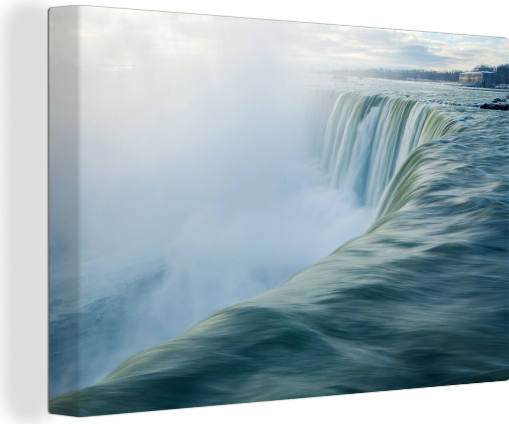 OneMillionCanvasses - Leinwandbilder - 140x90 cm, Niagarafälle am Morgen, Wandbilder Kunstdruck Wanddekoration - Foto auf Leinwand - Gemälde au...