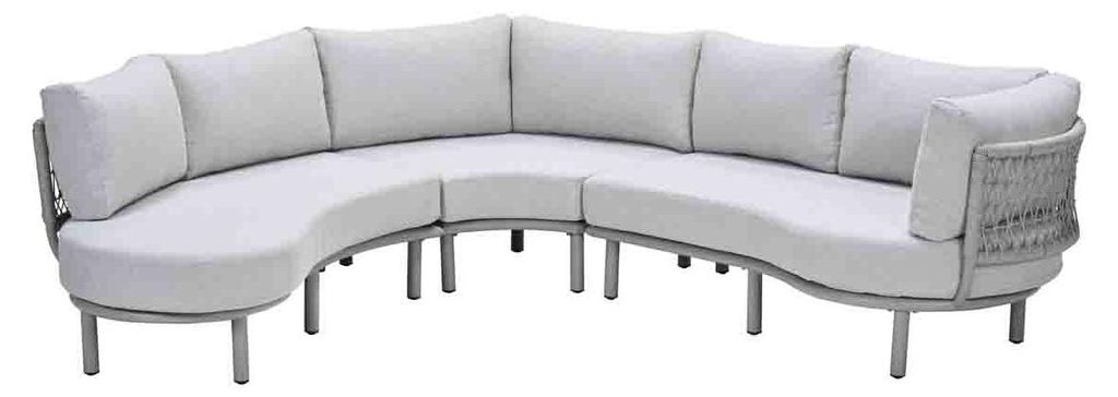 Garden Impressions Matera Lounge-Dining Set - 3-teilig - Taupe - Seil sand - valley sand