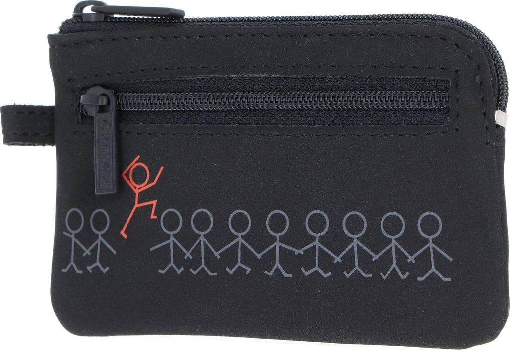 oxmox Schlüsselmäppchen New Cryptan Keyholder Jumping Jack Print Grey Black schwarz