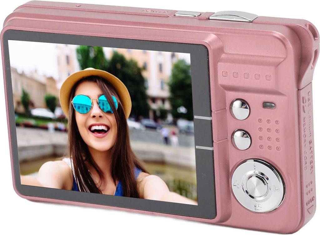 4K-Digitalkamera, 48 MP HD, 2,7-Zoll-Bildschirm, 8-facher Zoom, Autofokus, automatische Schönheit, Anti-Shake-Reisetasche mit Fülllicht, für Tee...
