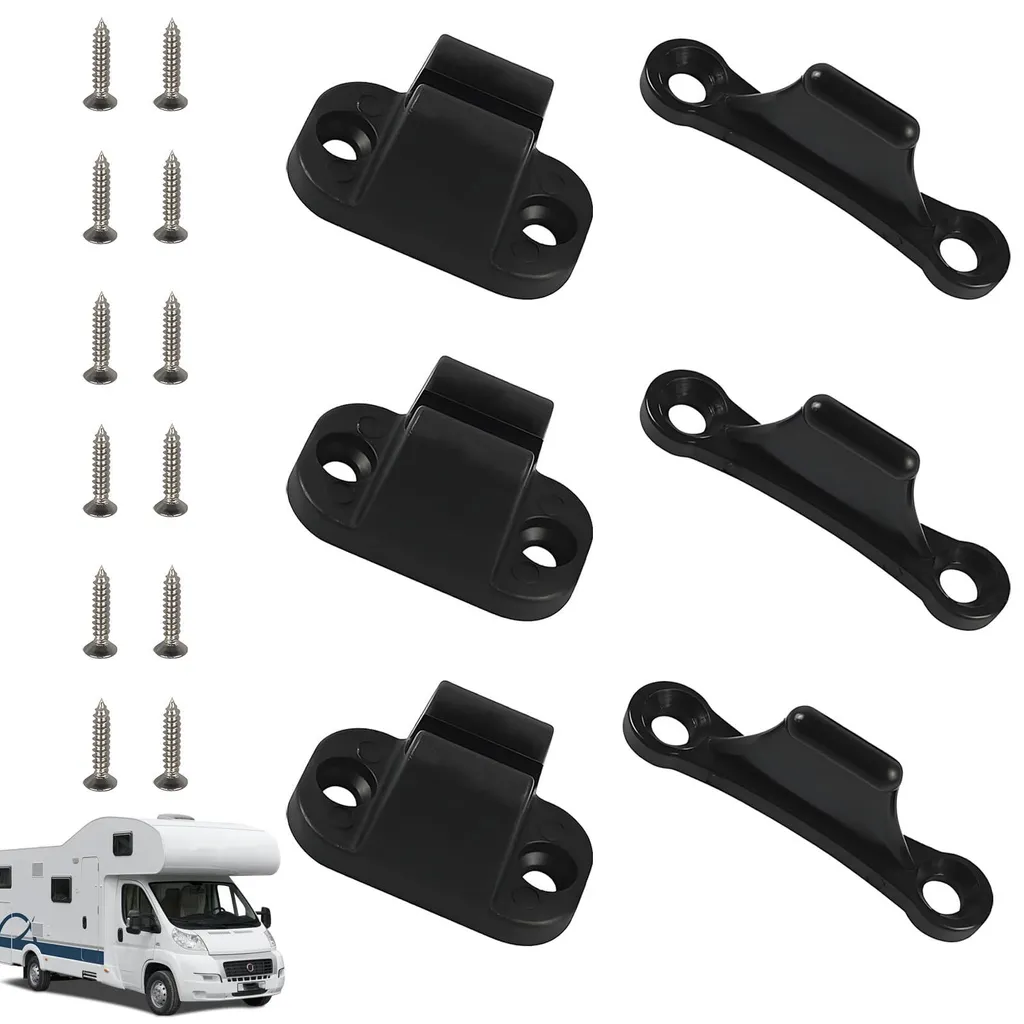 Bloque-porte caravane en T robuste noir - Support de porte anti-vent