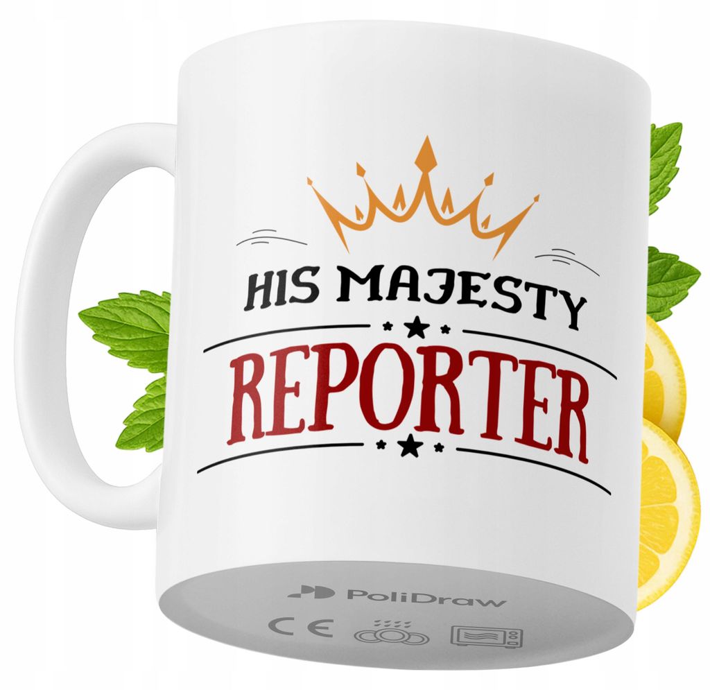Lustiger Kaffee- oder Teebecher mit witzigem Textdesign für Reporter - ideal für Geburtstage, Namenstage, Feiertage und besondere Anlässe. Hochw...