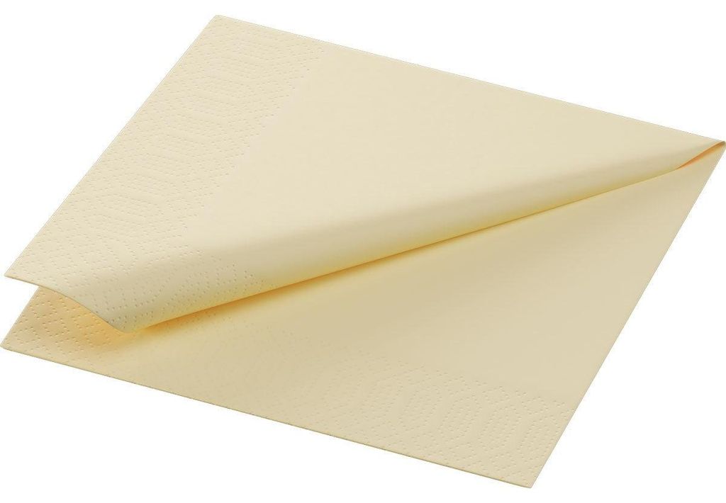 8x Zelltuchservietten 24 x 24 cm 3-lagig 1/4 Falz cream | Packung (250 Stück)