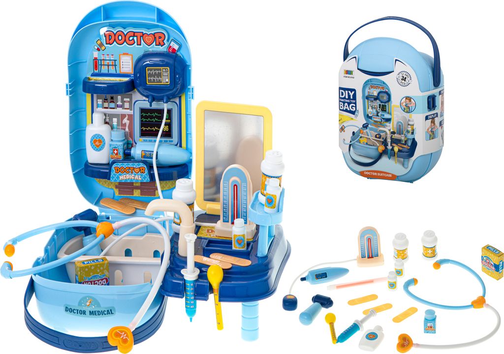 Lekárska súprava s príslušenstvom v 34-dielnom kufríku. + Obrázok produktu 