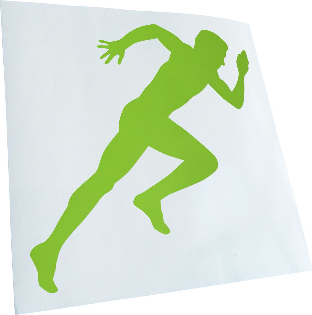 Kiwistar - Autoaufkleber - Läufer Marathon Sprint Heckscheibenaufkleber - Aufkleber für Auto Kfz Fahrrad, LKW, Truck Mofa