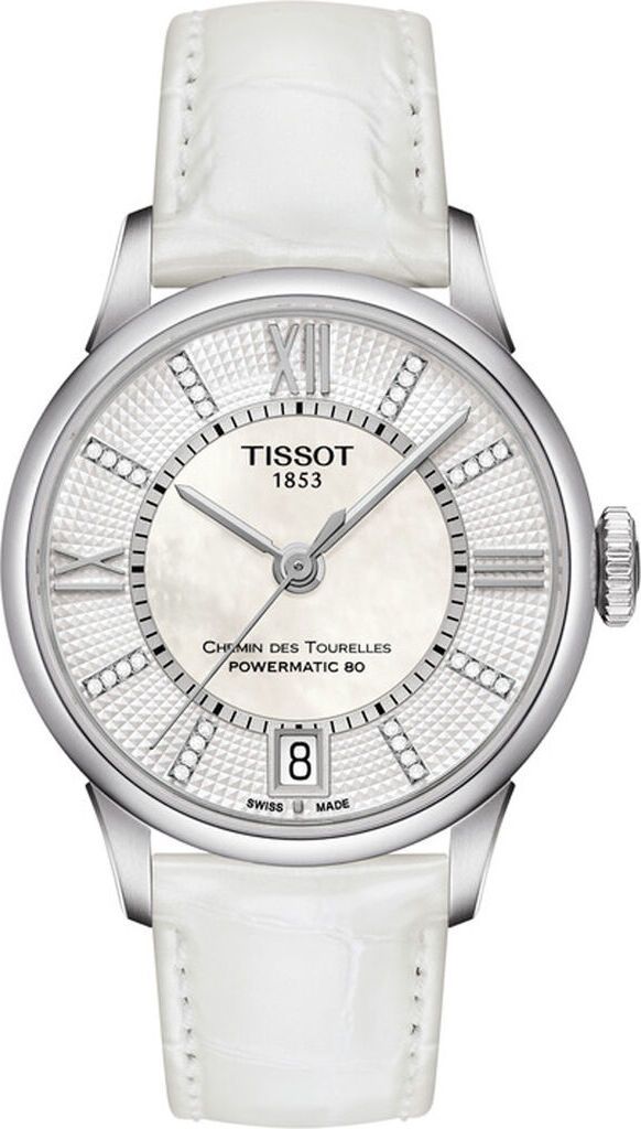 Tissot Damen Automatikuhr Tissot T-Classic T0992071611600 Chemin des Tourelles Damen Automatikuhr TIS-T0992071611600 Weiss Onesize