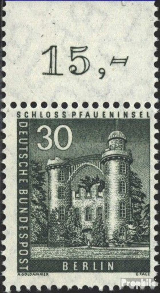 Briefmarken Berlin (West) 1956 Mi 148OR Oberrandstück postfrisch Stadtbilder