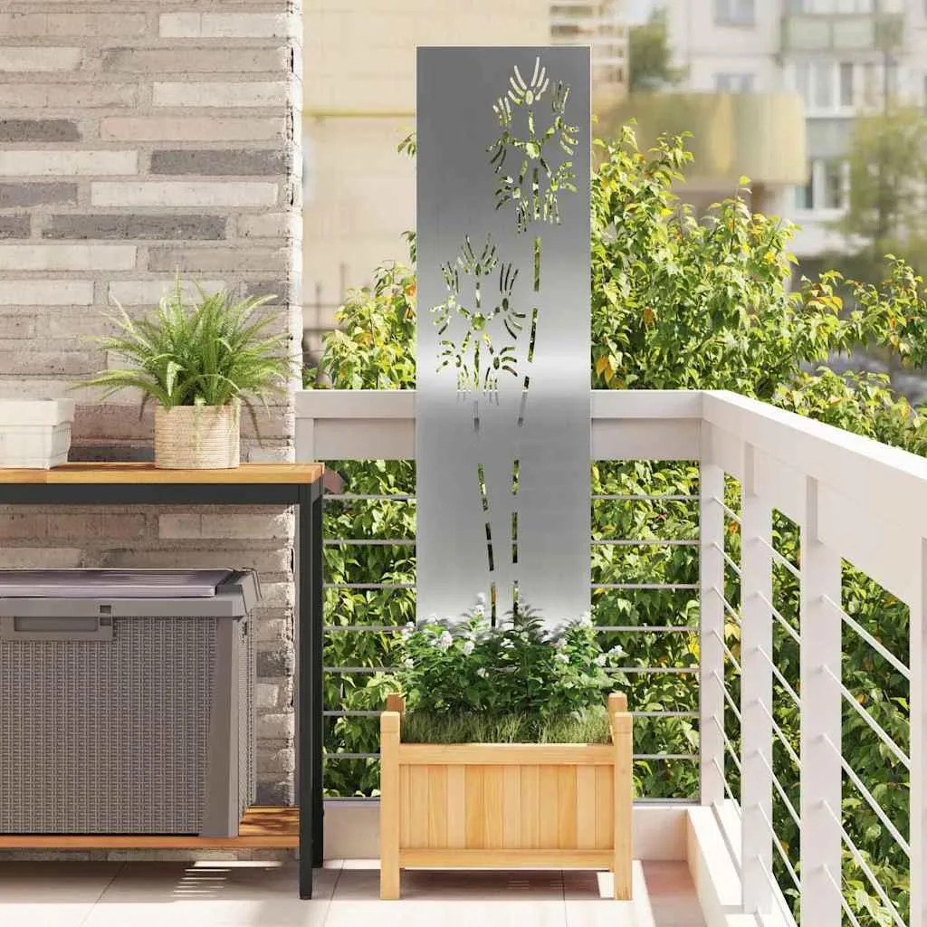 Frangivista Giardino Argento 32x140 cm Acciaio Zincato Anti-Ruggine