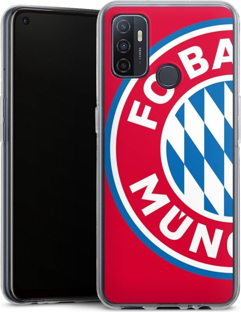 DeinDesign Handyhülle für Oppo A53 Silikon Hülle Case Smartphone Schutzhülle FC Bayern München FCB Offizielles Lizenzprodukt