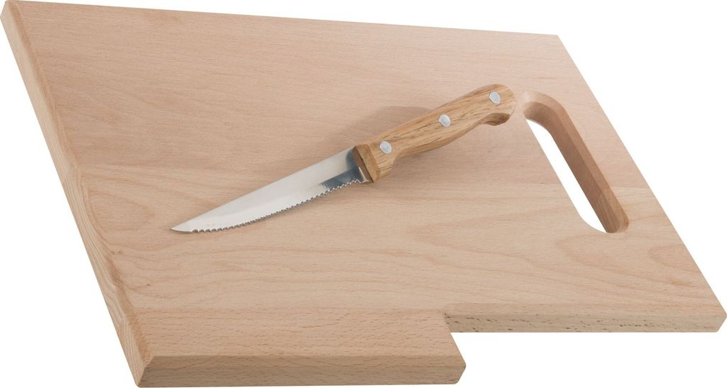 Holzbrett mit integriertem Messer / Frühstücksbrett / Produktbild 