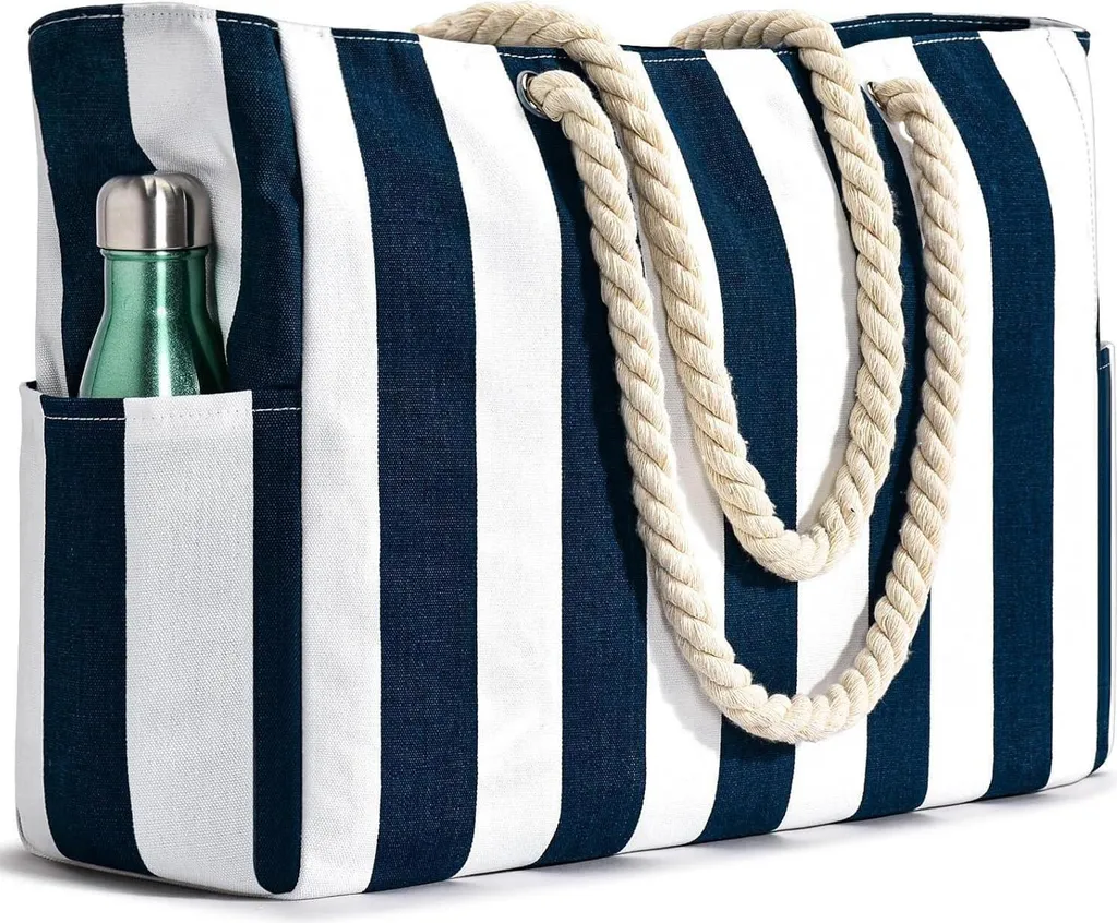 Grande Borsa Da Spiaggia 45L Borsa Mare Donna Famiglia Con