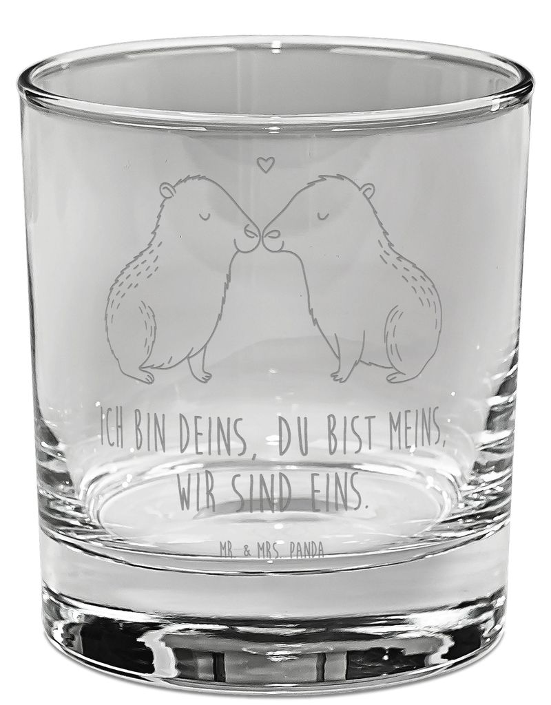 Mr. & Mrs. Panda Glas Capybara Liebe - Transparent - Geschenk, Gin, für, Herzlich, Tiermotive, Valentinstag, Liebesbeweis, Geschenkidee, Cocktailg...