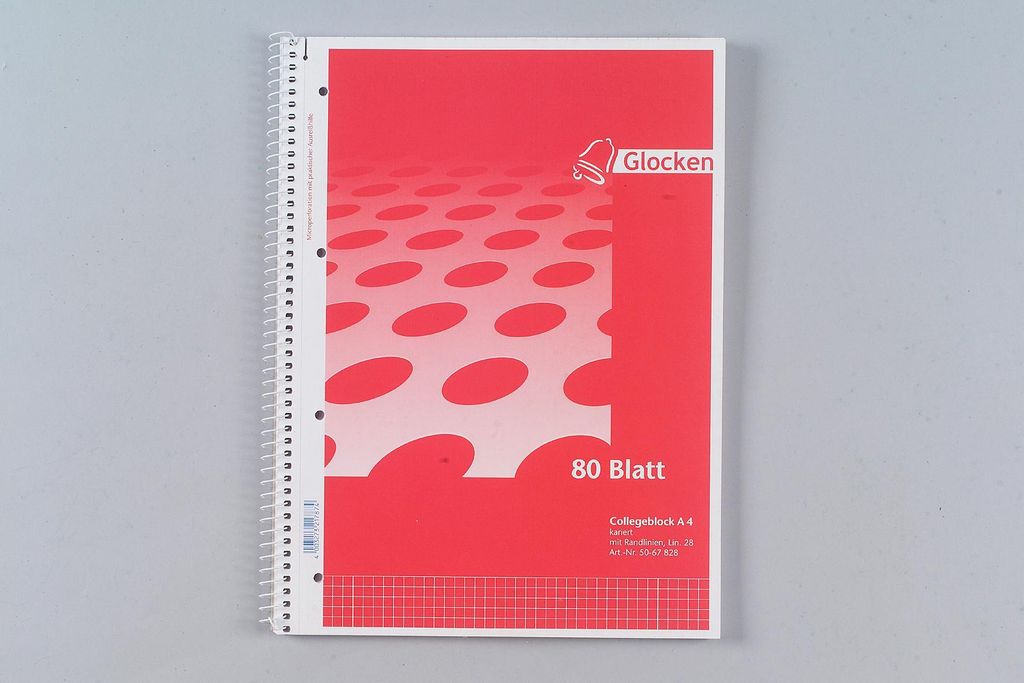 Collegeblock kariert Glocken Lin28