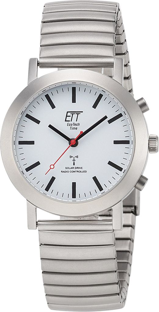 ETT Eco Tech Time ELS-11584-11M Funk-Solar Damenuhr Station Watch mit Zugband