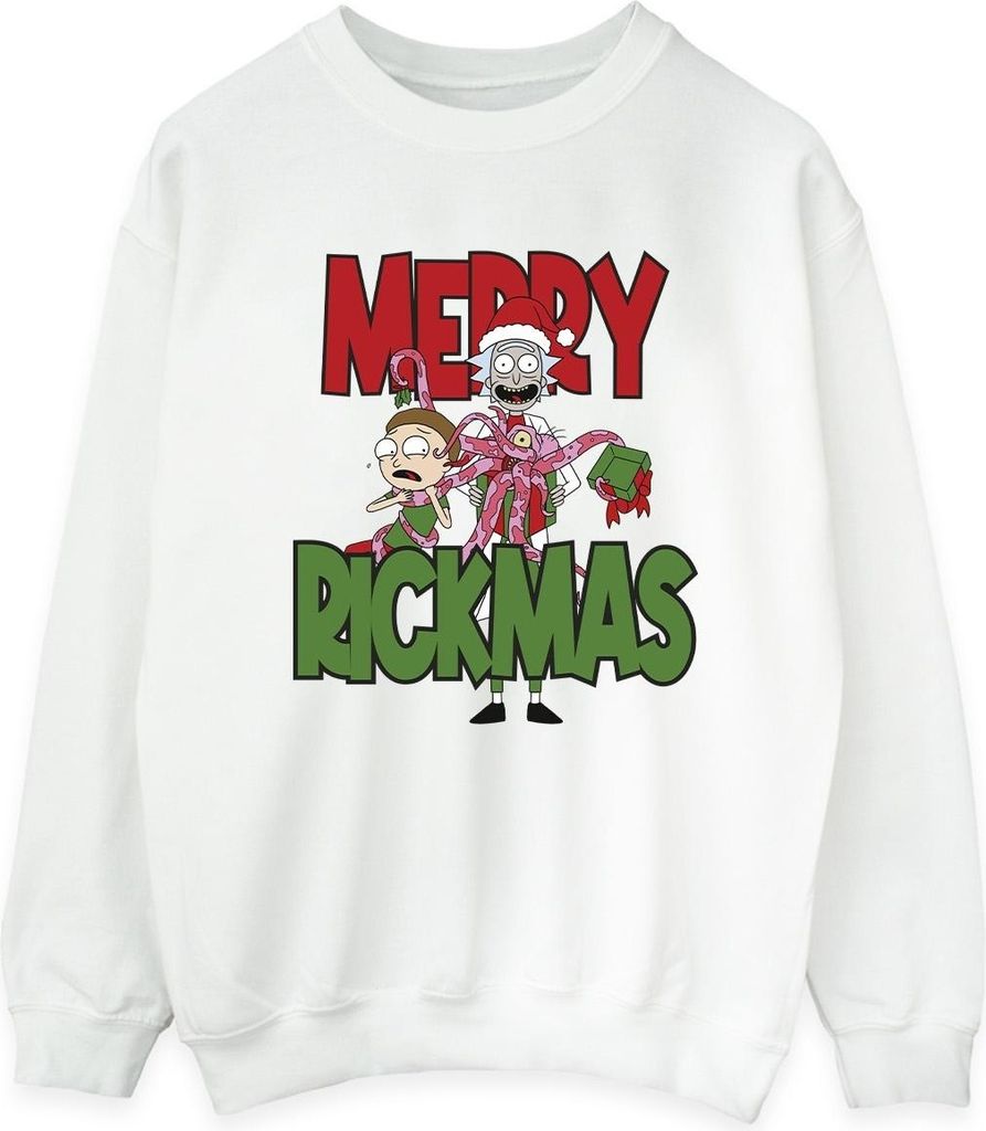 Rick And Morty - "Merry Rickmas" Sweatshirt für Damen BI33704 (L) (Weiß)