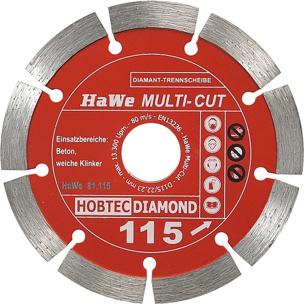 HaWe 81.178 Diamanttrennscheibe multi cut ⌀ 180 x 22,2 mm Produktbild 