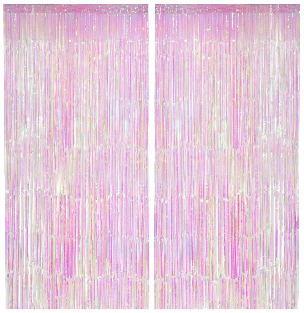 2x Lametta Vorhang - Einhorn - 91x244 cm Produktbild 