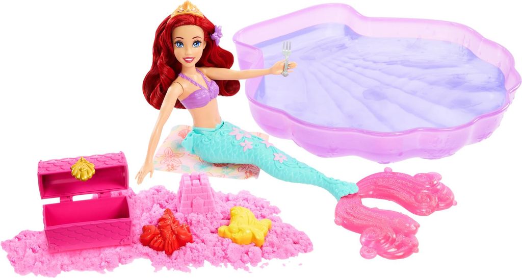 Mattel. HWB39 Disney Prinzessin. Arielka's Wasserspiel Produktbild 