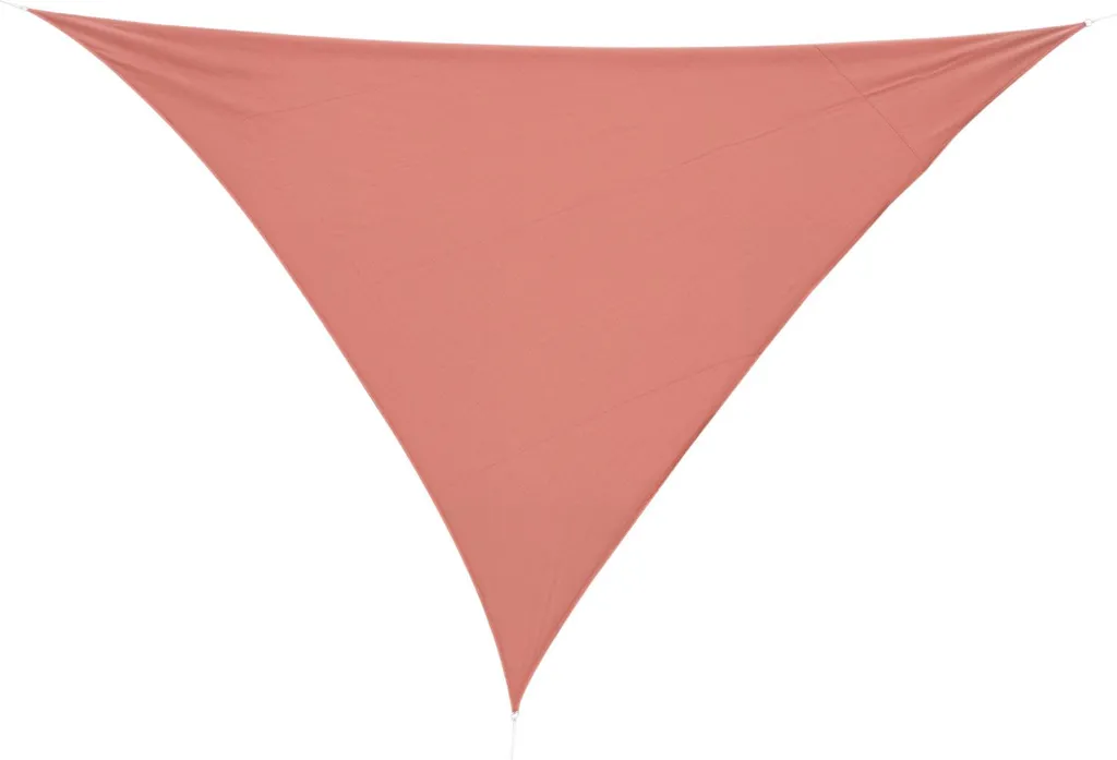 Voile d'ombrage triangulaire 4x4x4m en polyéthylène HDPE rouge rouille