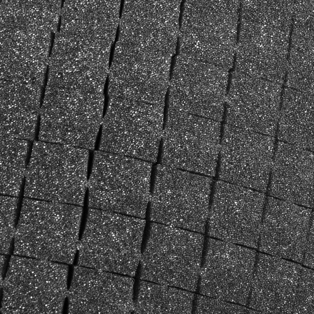 Mantona Schaumstoffeinlage für Schutzkoffer L 48 x 35,5 cm, Rasterschaumstoff für Fotokoffer individuell zuschneidbar, mit Noppenschaumstoff für...