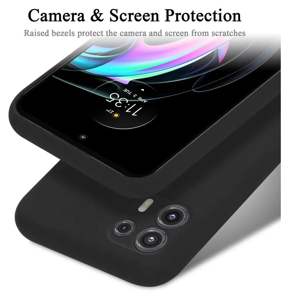 XINNI Cover per Motorola Edge 20 Lite 5G, Protezione Schermo Integrata 360 Gradi Antiurto Custodia, Rugged Doppia Faccia Bumper Trasparente Full Guscio Fronte Retro Case, Nero