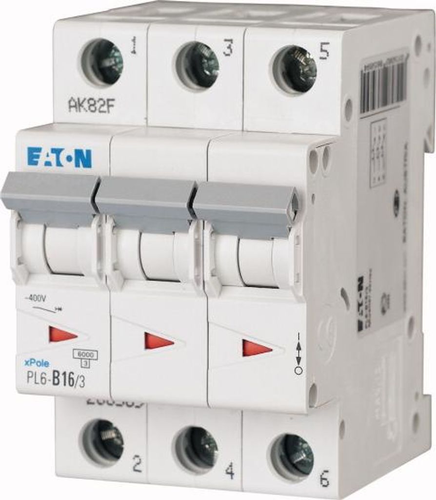 PL6-B16/3 Leitungsschutzschalter 6kA B16A 3P 286589 EATON