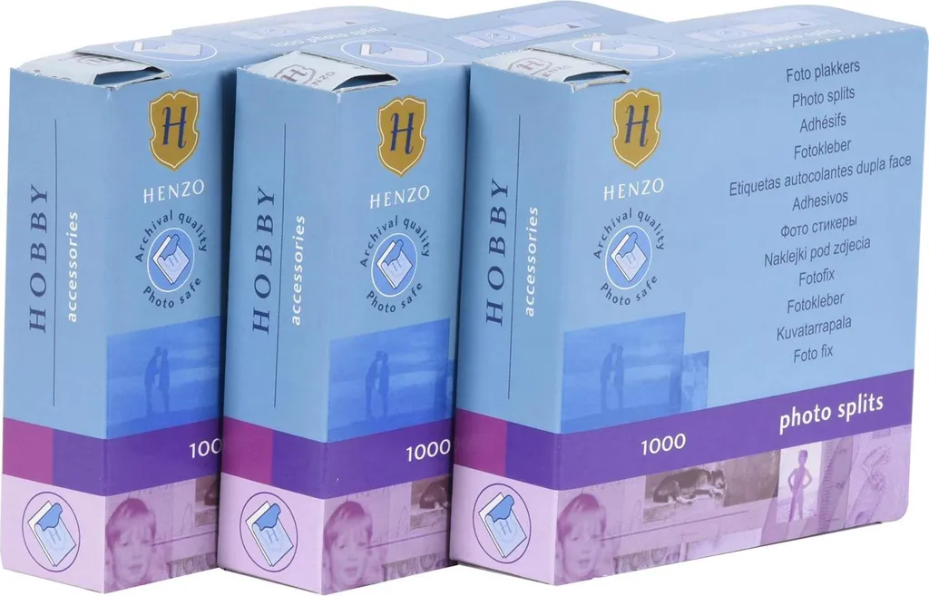 Autocollants photo Henzo - 500 coins adhésifs transparents sans acide