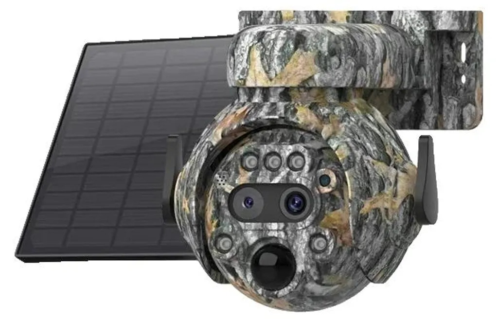 Caméra Solaire 4G pour Chantier et Ferme avec Zoom 12x et Vue 360 Degrés