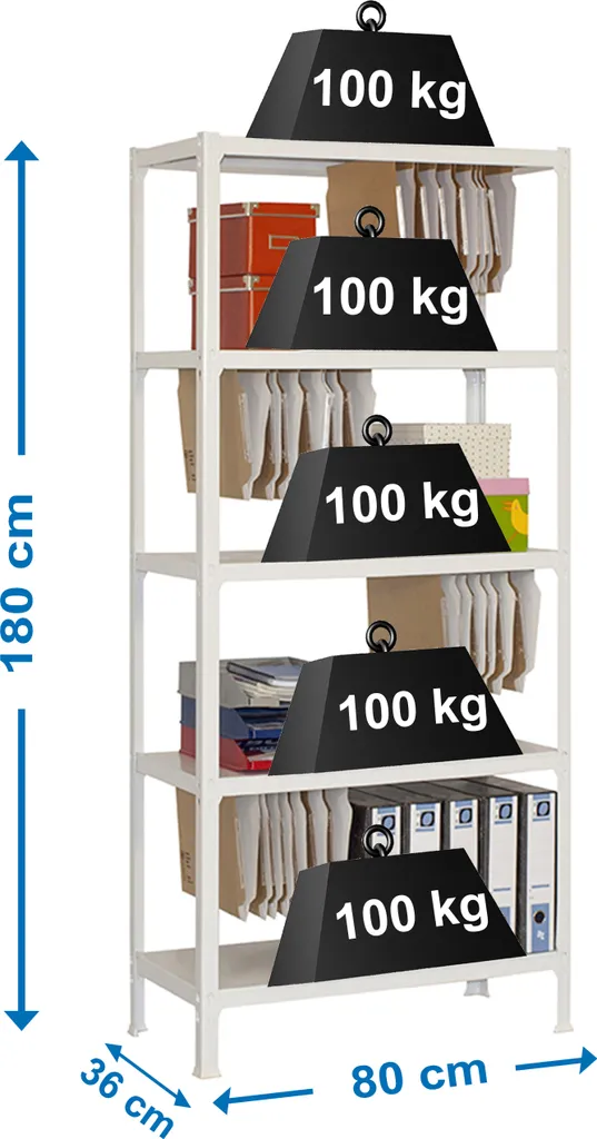 Étagère métallique de rangement 5 tablettes Simonrack Fileclick Mini 5