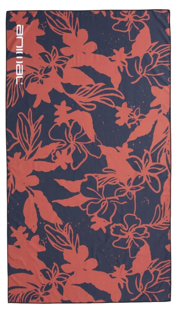 Animal - Handtuch, Microfaser, Floral, Reise MW5033 (Einheitsgröße) (Orange/Schwarz)