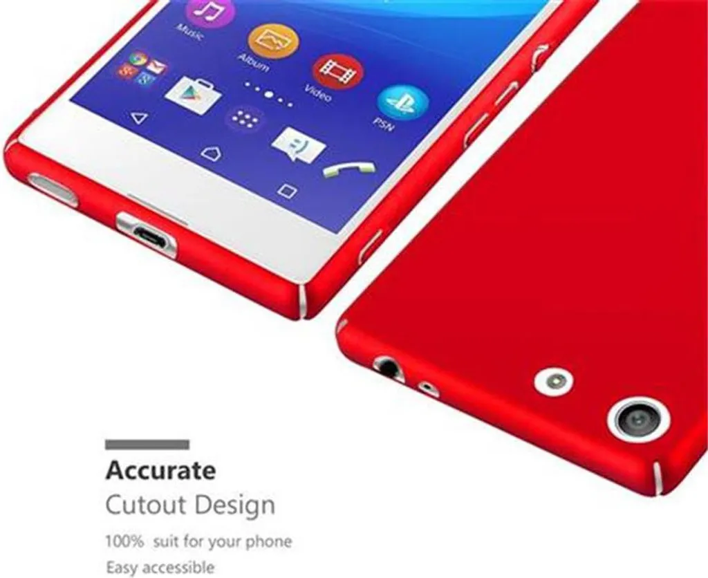 Cadorabo Sony Xperia M5 Custodia Hard Cover SIMILPELLE in MARRÓN
