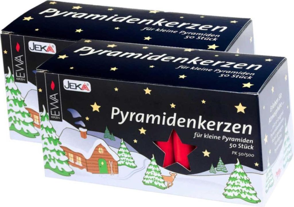 EWA Pyramidenkerzen 100er Pack - Rot