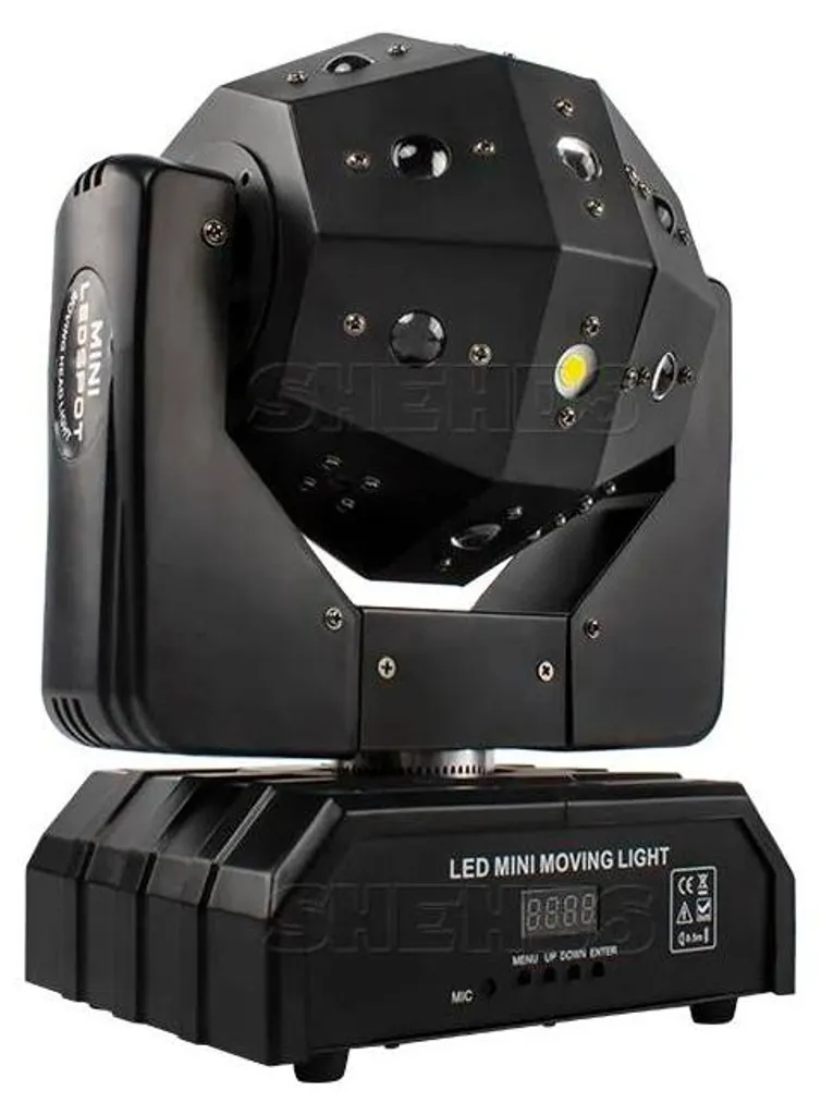 Projecteur rotatif lyre LED DMX - Jeu de lumière pour soirée et DJ