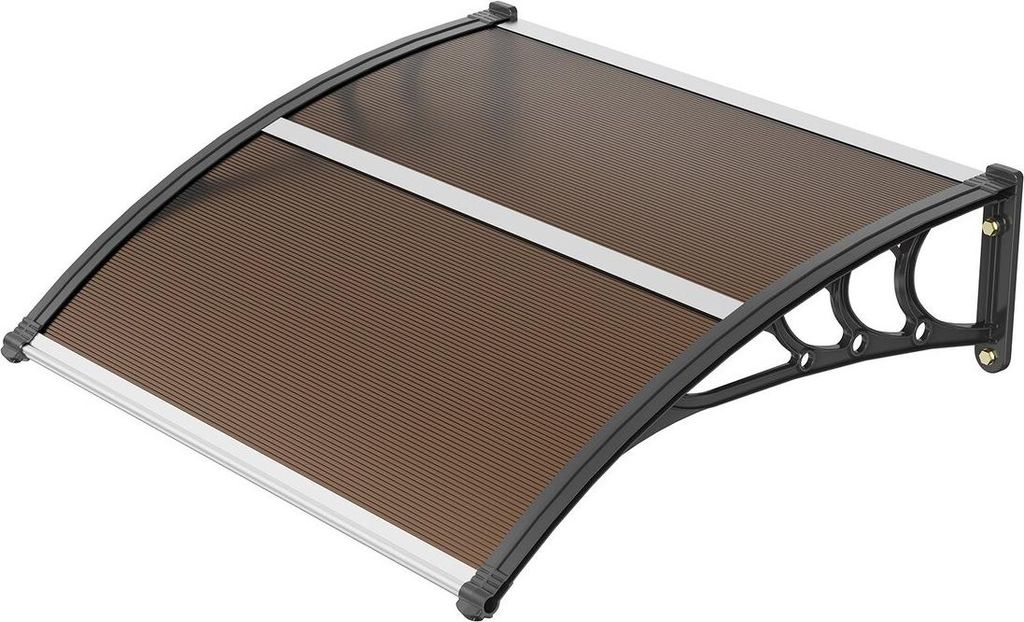 Window Door Awning Canopy 40" x 40", UPF 50+ Polycarbonate Entry Door Outdoor Window Awning Exterior, Front Door Overhang Awning for Sun Shutter, U...