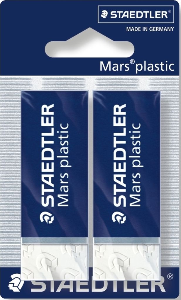 Radierer Mars plastic PVC weiß VE=10x2 Stück