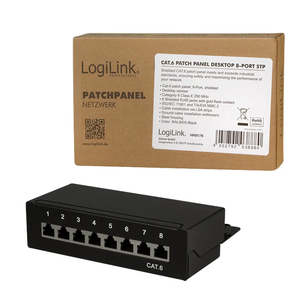 LogiLink Patchpanel CAT 6 8 Porte - Miglior Rapporto Qualità Prezzo Networking - 9