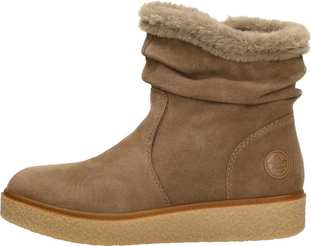 A single brown boot is shown against a white background.