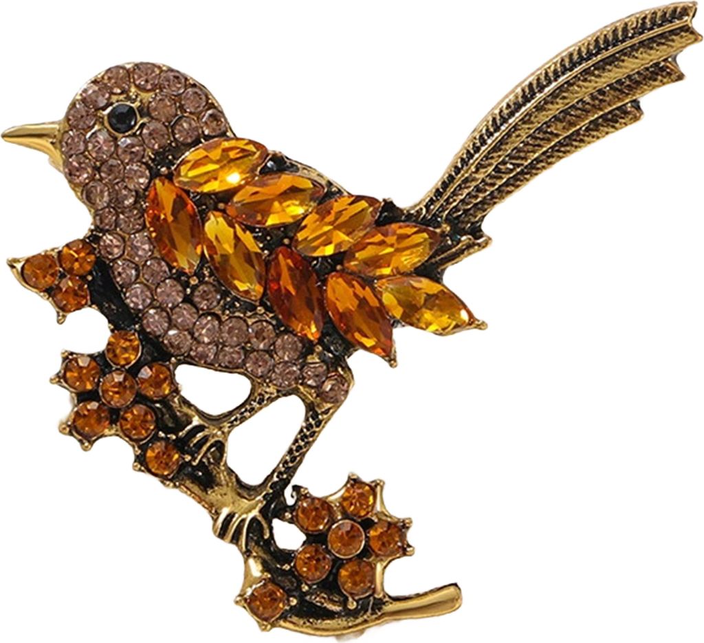 Vogelform Brosche Funkelnde Kunstkristalle Elstern Anstecknadel Retro Edle Vogelschal Brosche Hochzeitsschmuck Geschenk