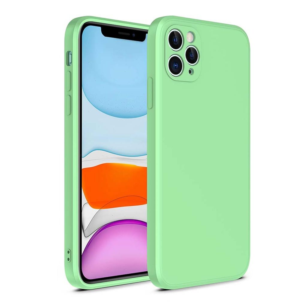 Smartphonica iPhone 12 Pro Max Silikonhülle mit weicher Innenseite - Grün
