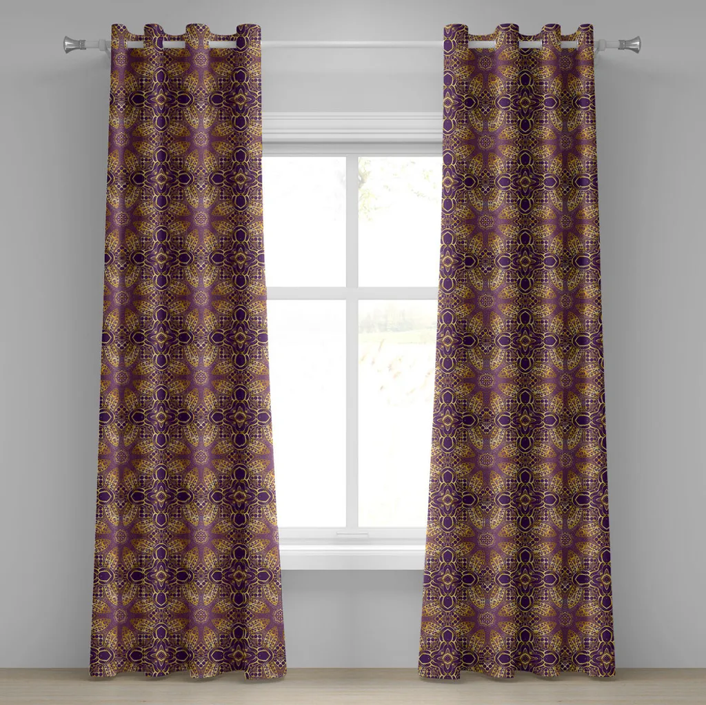 Tende Decorative Mandala Giallo e Viola | Design Spirituale Universale