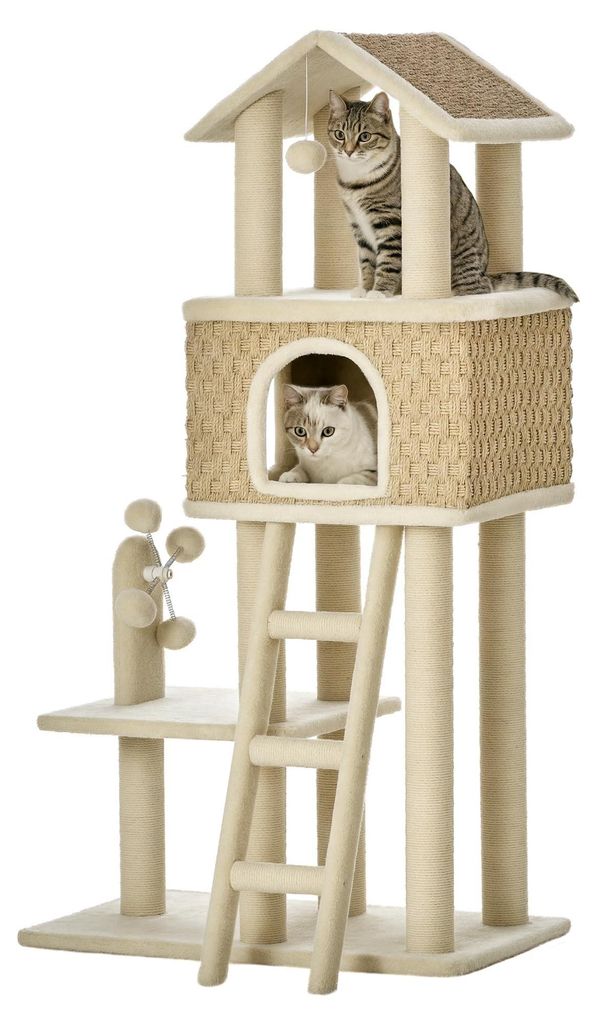 Reposoir et griffoir pour chat D30-431, avec grotte pour Image du produit 
