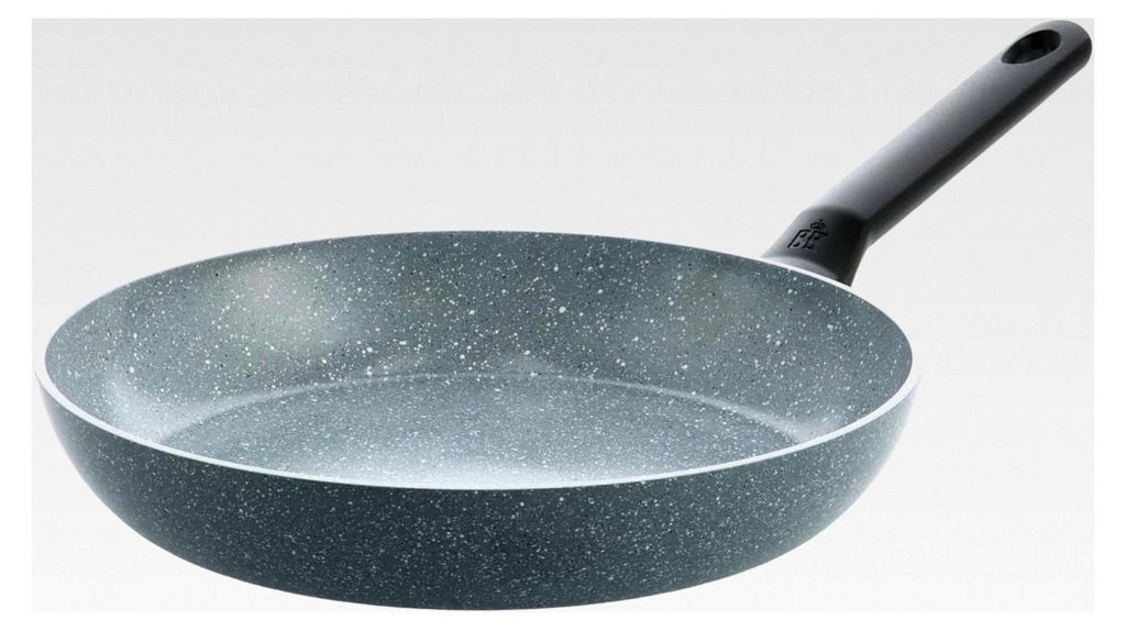 Granit-Keramik-Antihaft-Pfanne Ø24 cm, -frei, Induktionspfanne, Ofenfest bis 160 °C, Spülmaschinenfest, Schnelle Erhitzung, Kühle Griffe, Blau