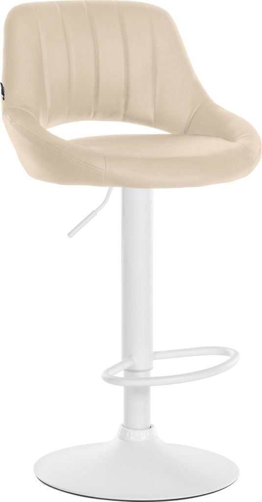 Barhocker HLO-CP277 Kunstleder weiß creme