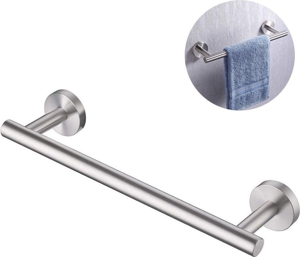 1 Stück Handtuchstange, Edelstahl 304 Mit ROSTFREI Für Badezimmer Und Küche In Silber