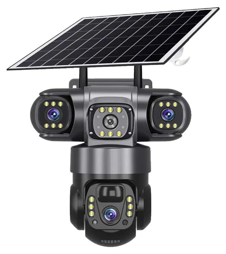 Caméra 4G extérieure solaire autonome avec stockage vidéo 64 Go intégré