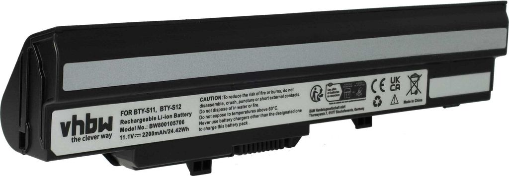 vhbw Akku kompatibel mit Averatec Netbook Notebook (2200 mAh, 11,1 V, Li-Ion)